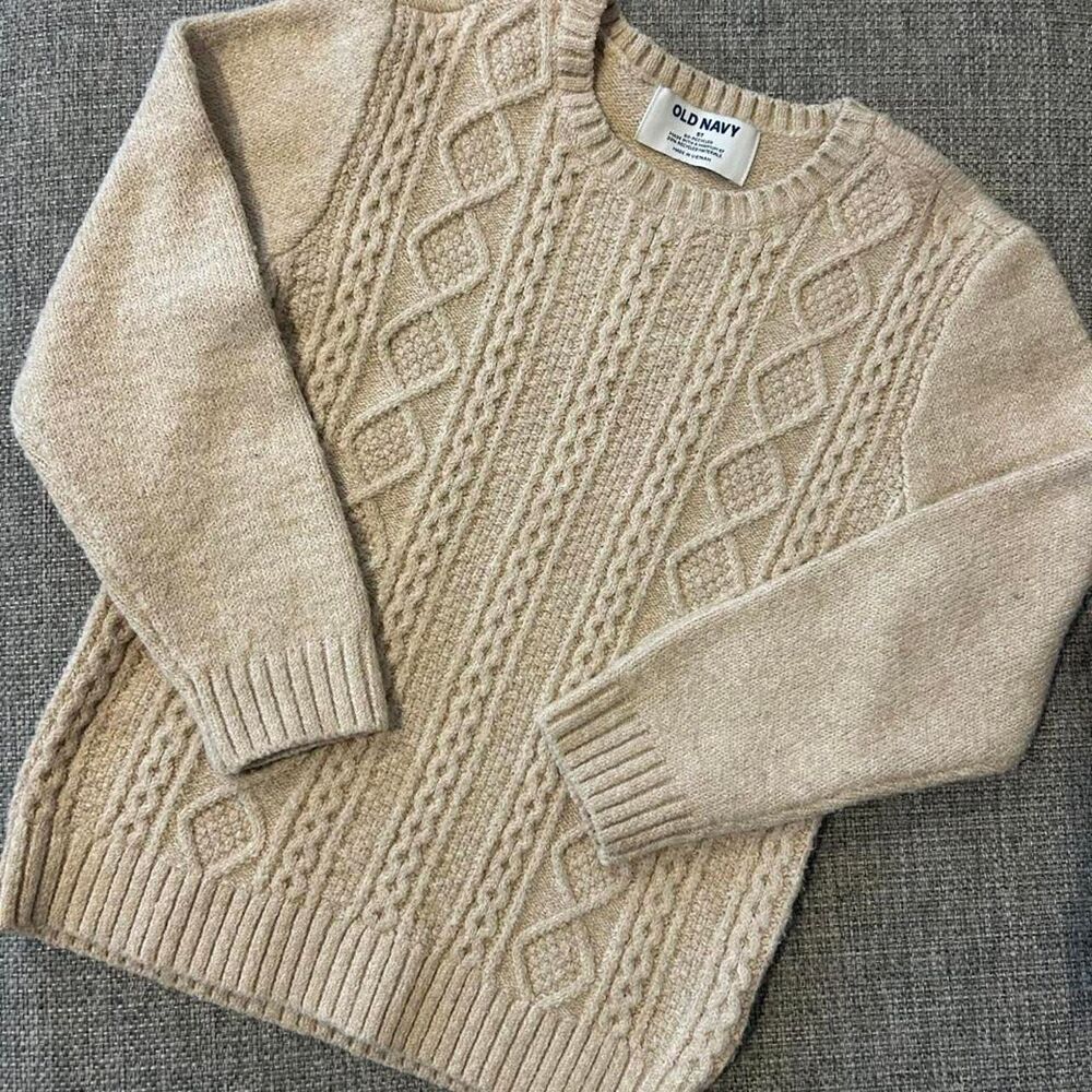 Old-navy Men's Cream and Tan Jumper